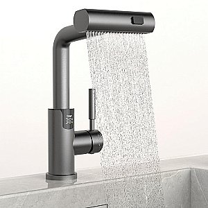 Смеситель для раковины Black&white Sky Day SD3028GM оружейная сталь матовая купить в интернет-магазине сантехники Sanbest