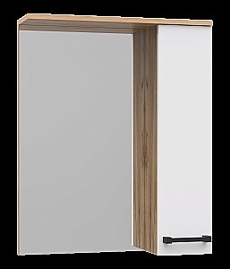 Зеркало со шкафом Misty Крафт 60 П-Кра-02060-011 Белый / Дуб Крафт Золотой в ванную от интернет-магазине сантехники Sanbest