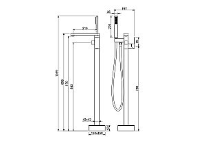 Смеситель для ванны Aquatek Либра AQ1645CR хром купить в интернет-магазине сантехники Sanbest