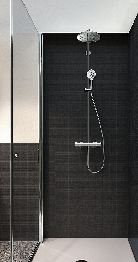 Душевая система Hansgrohe Crometta S Showerpipe 240 1jet 27267000 купить в интернет-магазине сантехники Sanbest