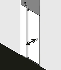 Душевая дверь Kermi Raya RA1GL/R10020VAK/1AK 100 купить в интернет-магазине Sanbest