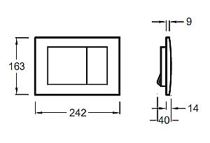 Кнопка для инсталляции Jacob Delafon E4325-CP купить в интернет-магазине сантехники Sanbest