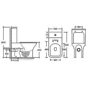Унитаз напольный Azario Fresco AZ-8302 белый, безободковый, с бачком, с крышкой микролифт купить в интернет-магазине Sanbest