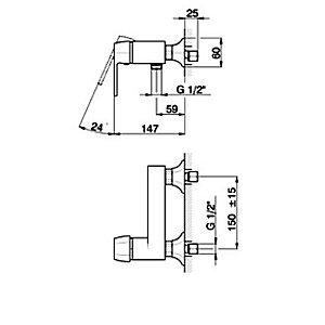 Смеситель для душа Cisal Cherie CE00044121 купить в интернет-магазине сантехники Sanbest