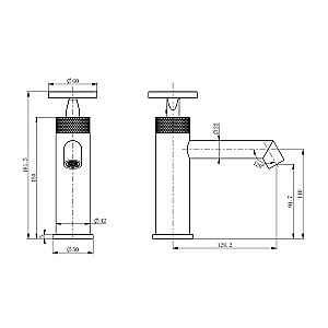 Смеситель для раковины WONZON & WOGHAND WW-H1065-MB черный матовый купить в интернет-магазине сантехники Sanbest
