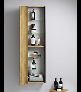 Пенал подвесной Aqwella Fargo 35 дуб балтийский для ванной в интернет-магазине сантехники Sanbest