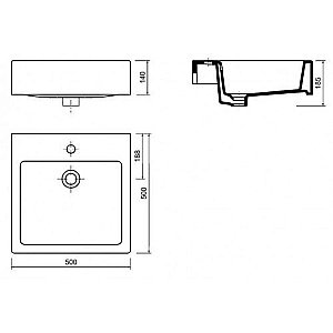 Раковина накладная Creavit Next TP256.000D0 белый/золото купить в интернет-магазине Sanbest