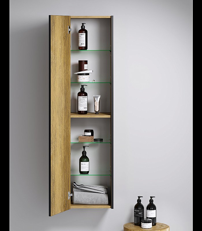 Пенал подвесной Aqwella Fargo 35 дуб балтийский для ванной в интернет-магазине сантехники Sanbest