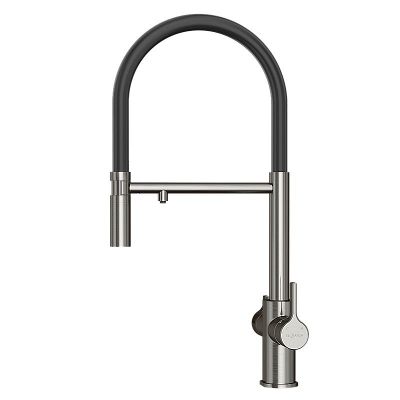 Смеситель для кухни Elghansa 56F5511-Gun оружейная сталь матовая купить в интернет-магазине сантехники Sanbest
