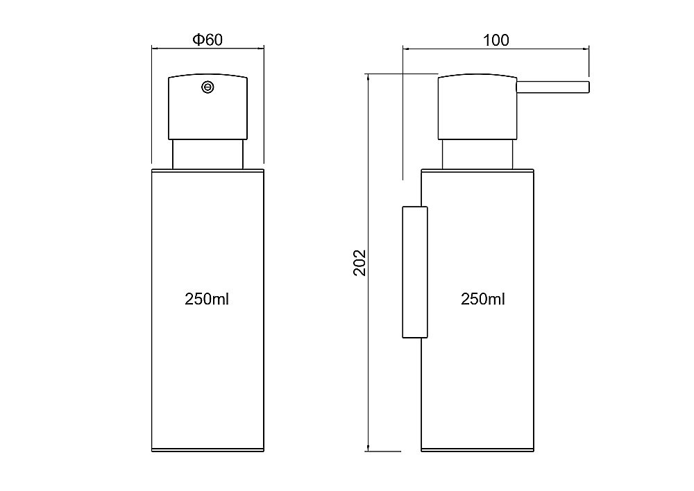 Диспенсер настенный Aquatek Оберон AQ4205MB черный матовый купить в интернет-магазине сантехники Sanbest