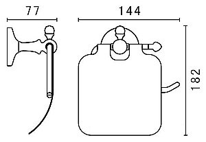 Держатель для туалетной бумаги Art&Max Antic Crystal AM-2683SJ-BR бронза купить в интернет-магазине сантехники Sanbest