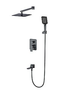 Душевая система встраиваемая WONZON & WOGHAND DIAMOND, Темный графит (WW-88939011-BGM) купить в интернет-магазине сантехники Sanbest
