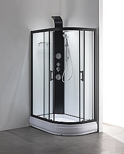 Душевая кабина с гидромассажем Taliente TA-128CB 120х80 стекло прозрачное купить в интернет-магазине Sanbest