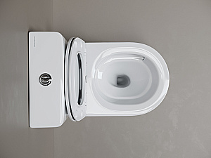 Унитаз напольный Ceramica Nova Highlight CN1802T-B/CN1802T-T белый, безободковый, с крышкой микролифт, слив торнадо купить в интернет-магазине Sanbest