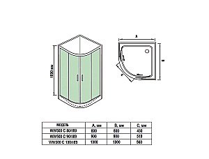 Душевой уголок WeltWasser WW500 С 80/189 XL 10000013854 стекло прозрачное/профиль хром матовый купить в интернет-магазине Sanbest