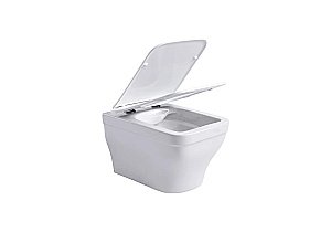 Унитаз с инсталляцией Aquatek Амадео SET AQUATEK АМАДЕО cm-009 4в1 с белой кнопкой, с крышкой микролифт, безободковый купить в интернет-магазине Sanbest