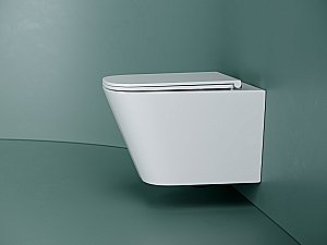 Унитаз подвесной Ceramica Nova Union CN4009T белый, с крышкой микролифт, безободковый, слив-торнадо купить в интернет-магазине Sanbest