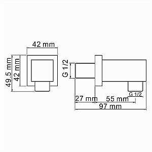 Подключение для шланга WasserKRAFT A108 купить в интернет-магазине сантехники Sanbest