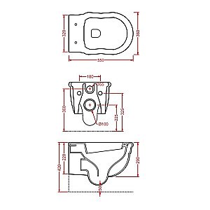 Унитаз подвесной Artceram Hermitage 36х55 HEV010 01 00 белый купить в интернет-магазине Sanbest