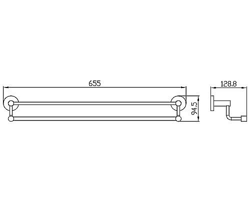 Полотенцедержатель Kaiser KH-2008 хром купить в интернет-магазине сантехники Sanbest