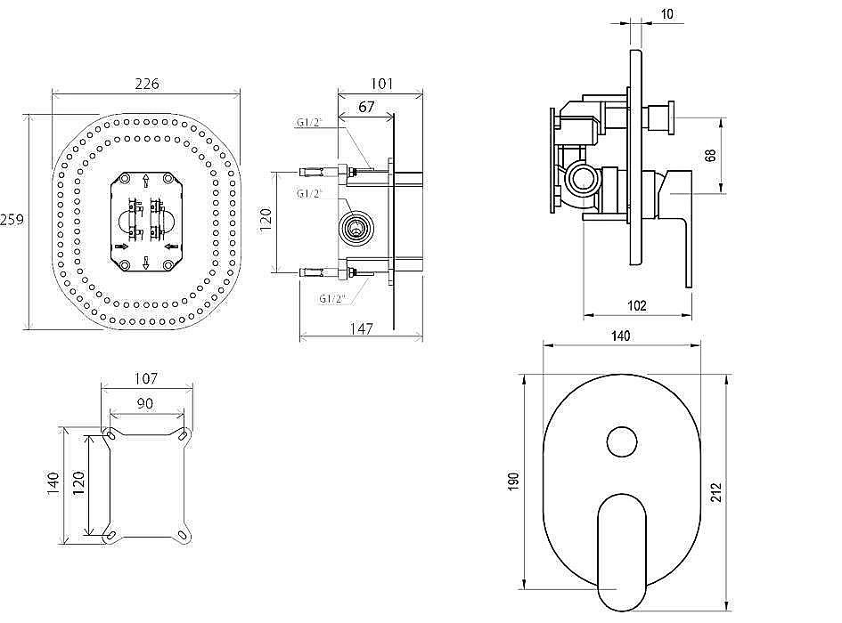 Смеситель для душа Ravak Chrome CR.065.00 купить в интернет-магазине сантехники Sanbest