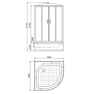 Душевая кабина Parly Classic Эконом EC921 90x90 купить в интернет-магазине Sanbest