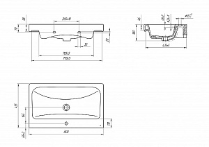 Мебель для ванной Cersanit Moduo 80 белая для ванной в интернет-магазине Sanbest