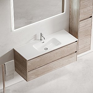 Тумба с раковиной Sancos Libra 120 LB120-1EG дуб галифакс натуральный для ванной в интернет-магазине Sanbest