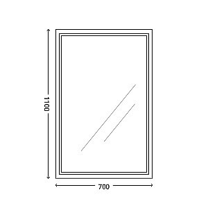 Зеркало Armadi Art Monaco черный с золотом 70 в ванную от интернет-магазине сантехники Sanbest