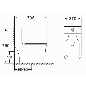 Унитаз моноблок Azario Gressa AZ-1111 белый, безободковый, с крышкой микролифт купить в интернет-магазине Sanbest