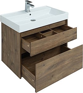 Тумба с раковиной Aquanet Nova Lite 249515 75 дуб рустикальный для ванной в интернет-магазине Sanbest