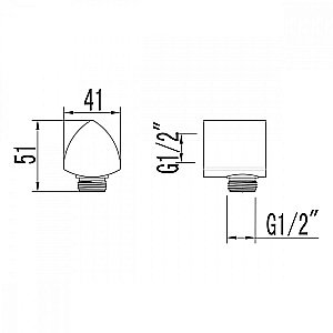 Подключение для душевого шланга Lemark LM3583С купить в интернет-магазине сантехники Sanbest