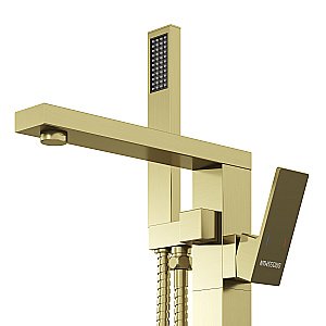 Смеситель напольный для ванны Grossman Falcon 530.K35.08.320 золото сатиновый купить в интернет-магазине сантехники Sanbest