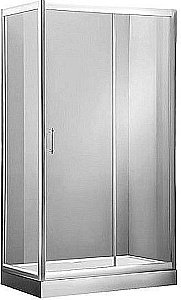 Душевой уголок Aquanet Alfa NAA1131 160х80 стекло прозрачное/профиль хром купить в интернет-магазине Sanbest