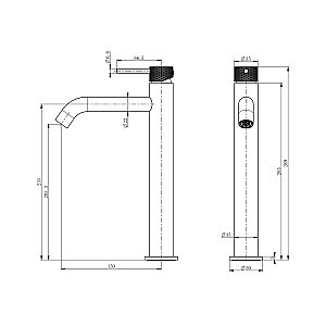 Смеситель для раковины высокий WONZON & WOGHAND WW-H1062-CR хром купить в интернет-магазине сантехники Sanbest
