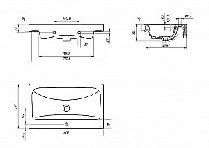 Мебель для ванной Cersanit Moduo 80 белая для ванной в интернет-магазине Sanbest