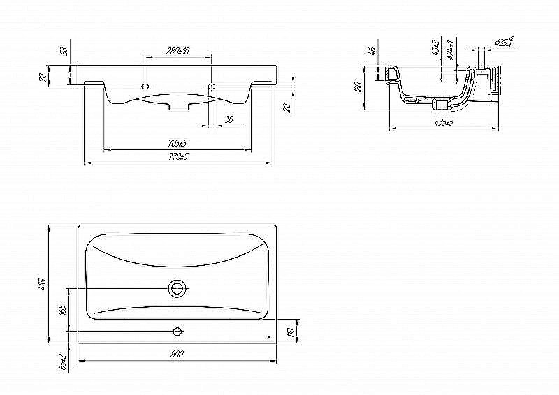 Мебель для ванной Cersanit Moduo 80 белая для ванной в интернет-магазине Sanbest