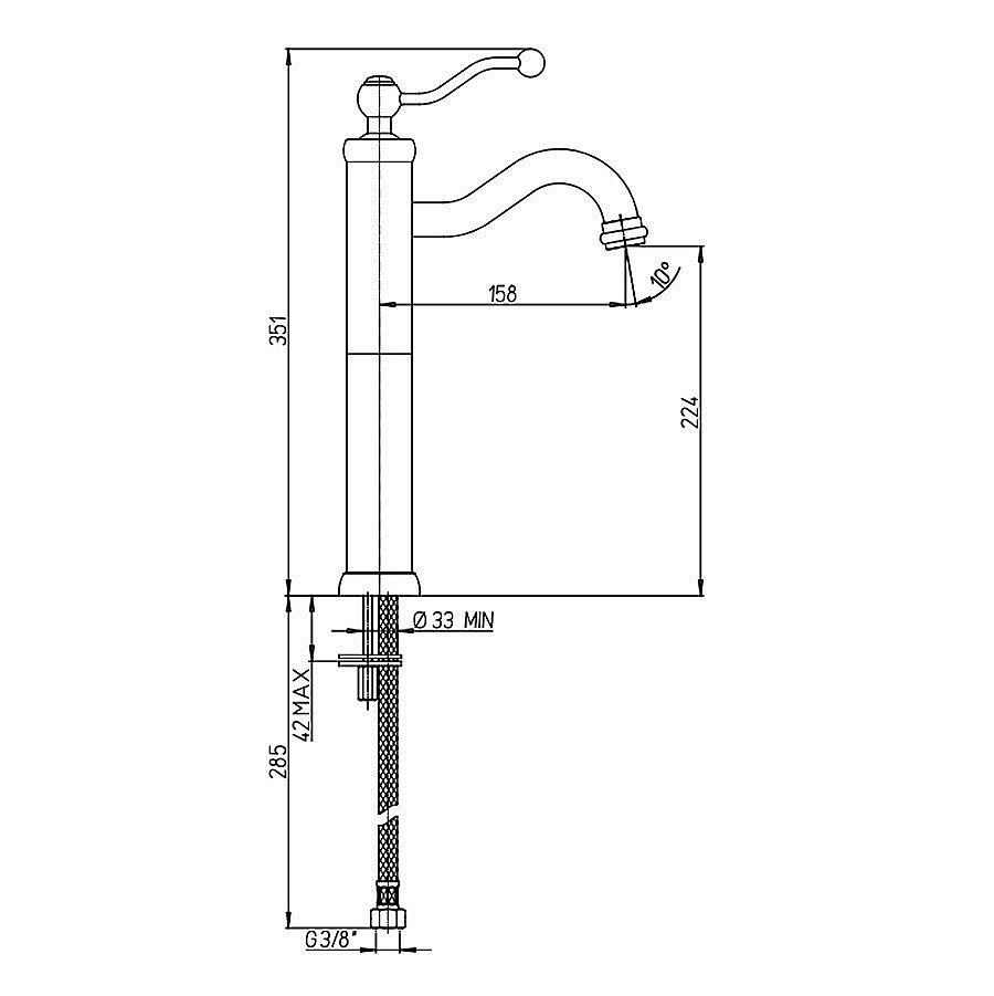 Смеситель для раковины PAINI Duomo 88CR205LL хром купить в интернет-магазине сантехники Sanbest