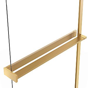 Душевая перегородка Vincea Walk-In VSW-1HR900MRG 90x200 профиль матовый золотой/стекло зеркальное купить в интернет-магазине Sanbest