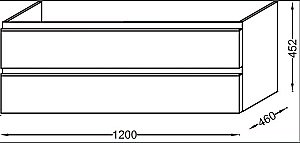 Тумба с раковиной Jacob Delafon VOX 120 EB2021-RA-G1C+EB2101-DD4 белая для ванной в интернет-магазине Sanbest