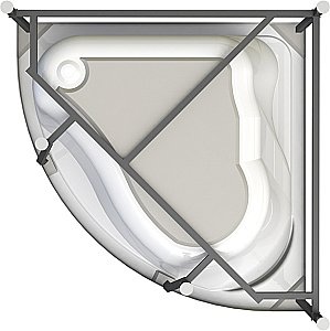 Ванна акриловая Vannesa Альтея 2-78-0-0-1-219 125х125 купить в интернет-магазине Sanbest