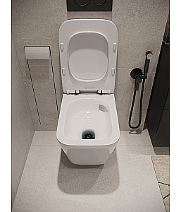 Унитаз подвесной Agger AT10150 безободковый, с инсталляцией, смыв торнадо, с крышкой микролифт, белый глянцевый купить в интернет-магазине Sanbest