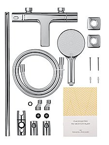 Смеситель для ванны с душем и термостатом WONZON & WOGHAND SOLID, Хром (WW-C2011-A-CR) купить в интернет-магазине сантехники Sanbest