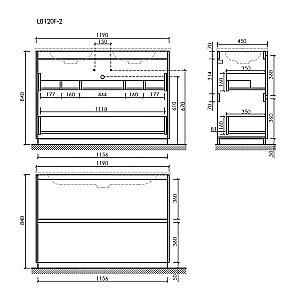 Тумба с раковиной Sancos Libra Floor 120 LB120F-2W белая для ванной в интернет-магазине Sanbest