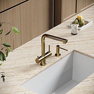 Смеситель для кухни Sancos Spin SC4015ZG полированное золото купить в интернет-магазине сантехники Sanbest