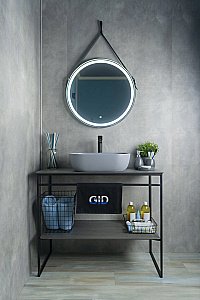Раковина накладная Gid Geometrico 50 Gm1302 53336 серая матовая купить в интернет-магазине Sanbest