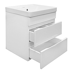 Тумба с раковиной Azario Эстима 50/2 CS00094637 белый глянцевый для ванной в интернет-магазине Sanbest