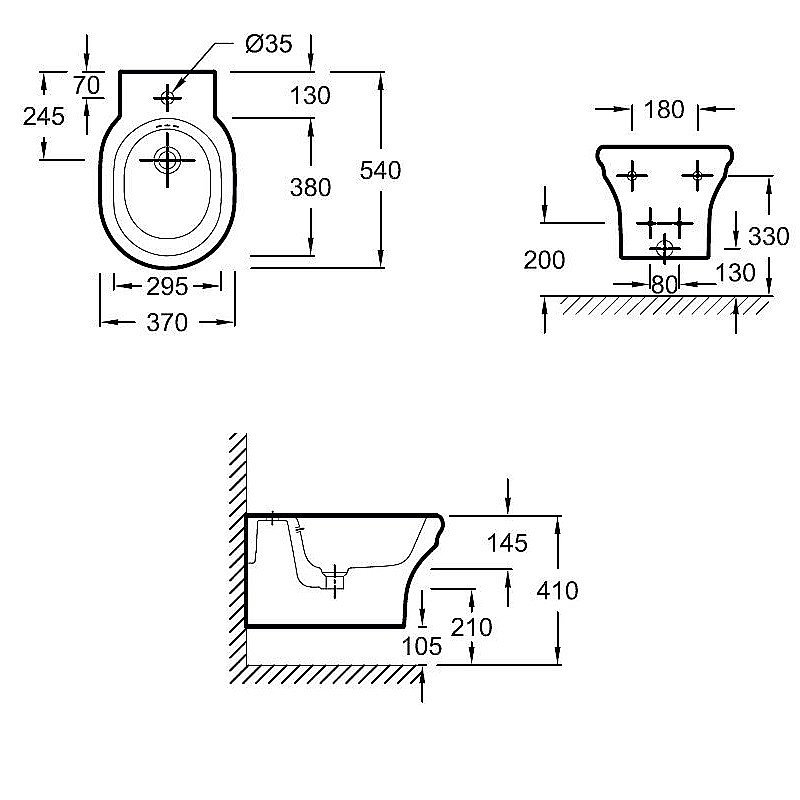 Биде подвесное Jacob Delafon CLEO 1889 EMI0002-0 белое купить в интернет-магазине Sanbest
