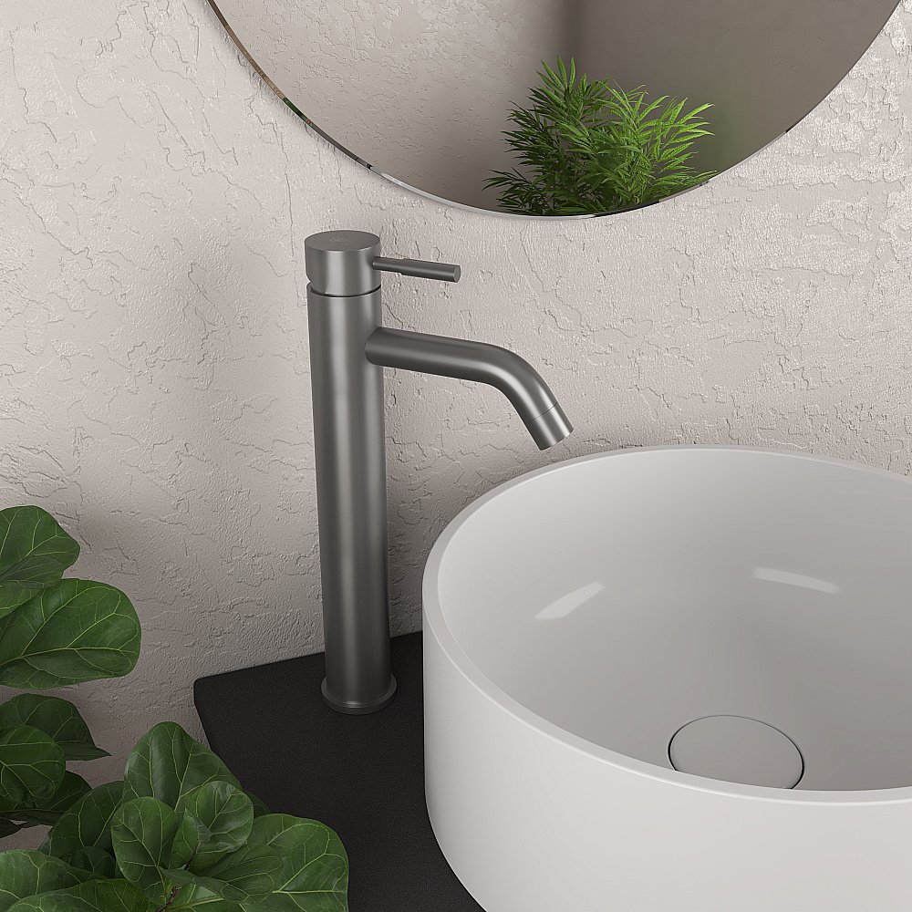 Смеситель для раковины Rush Melos SUS1101-12Grey графит купить в интернет-магазине сантехники Sanbest