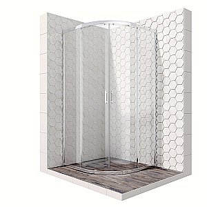 Душевой уголок Ambassador Kingston 14011105 100x100 стекло прозрачное/профиль хром купить в интернет-магазине Sanbest